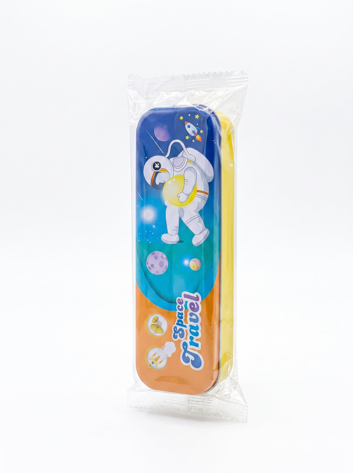 Space Travel Bus Cartoon Printed Pencil Box