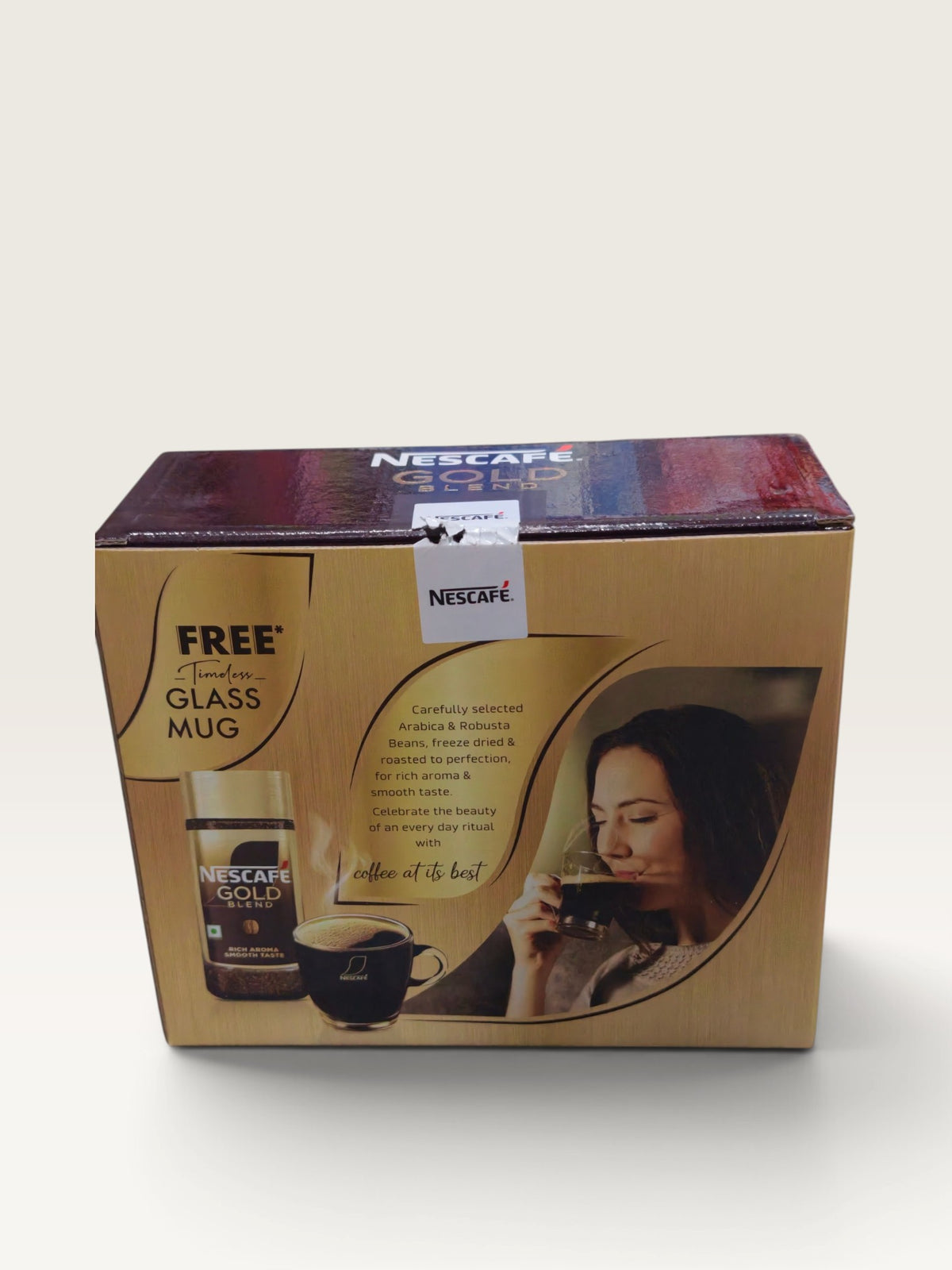 Nescafe Gold Blend coffee With Free Glass mug