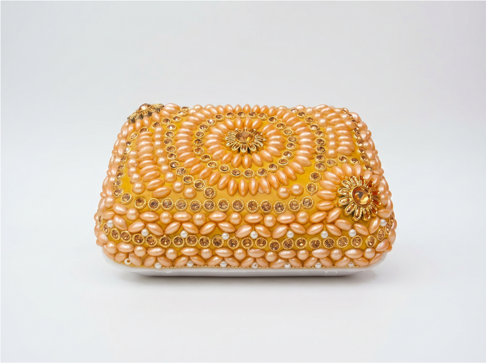 Customized Kashmiri Traditional Soap Case Golden