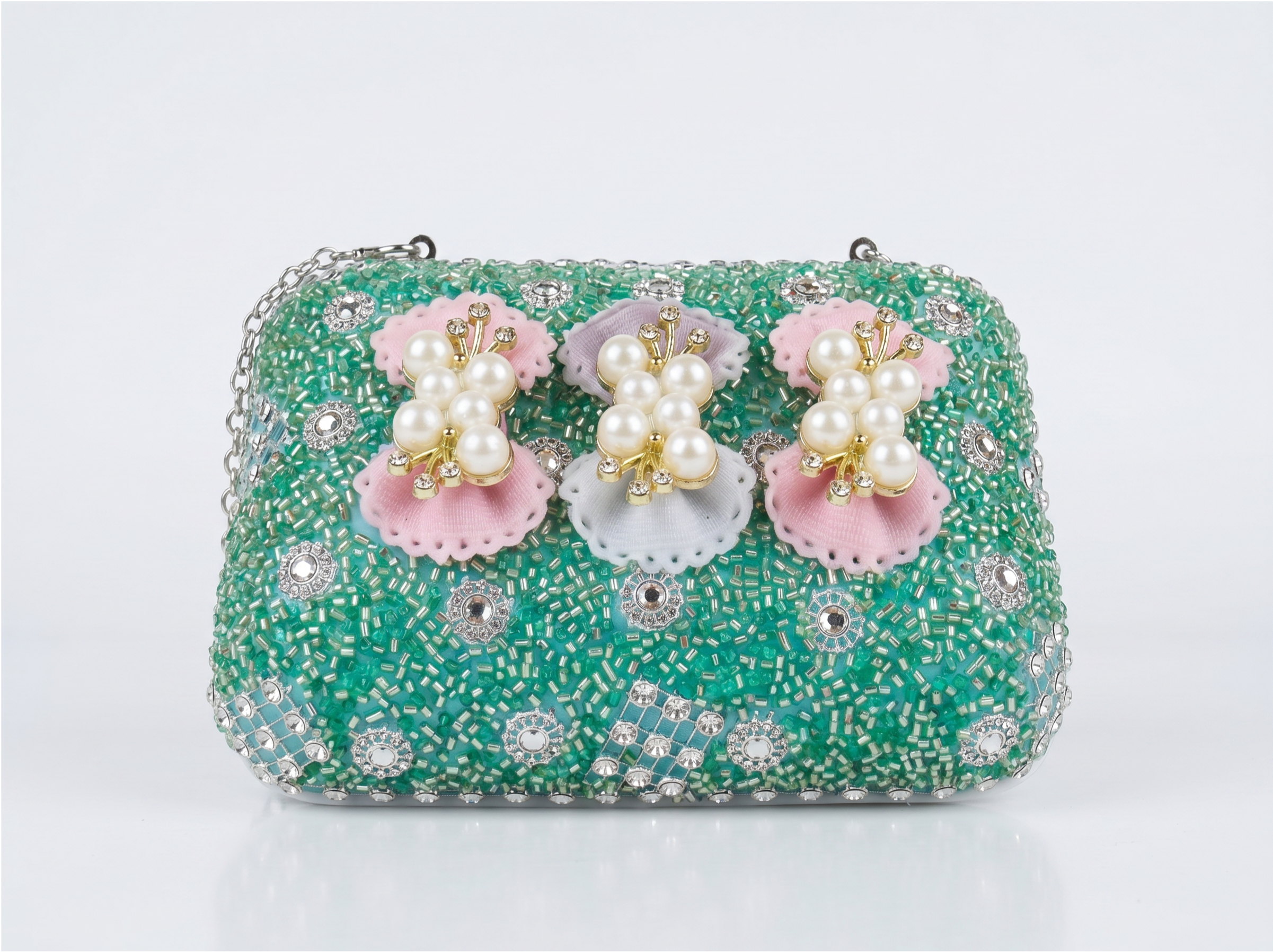 Customized Kashmiri traditional Soap Case Soft Green