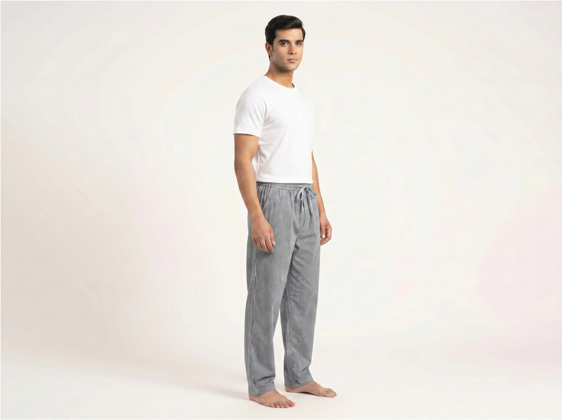 Grey Striped Trouser for Men
