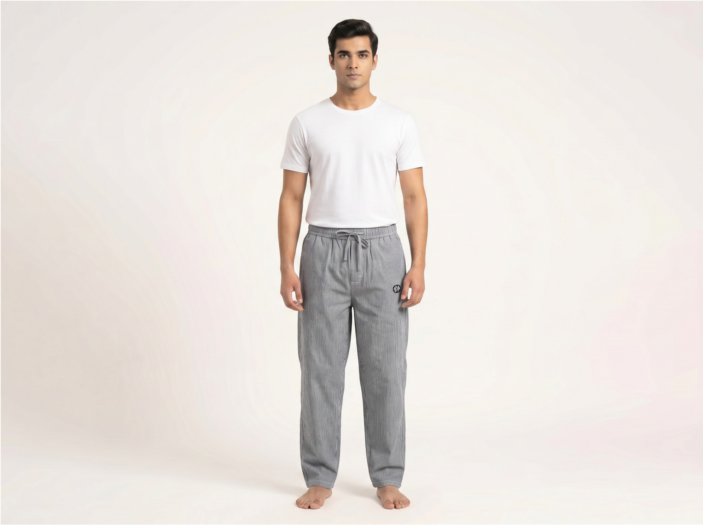 Grey Striped Trouser for Men