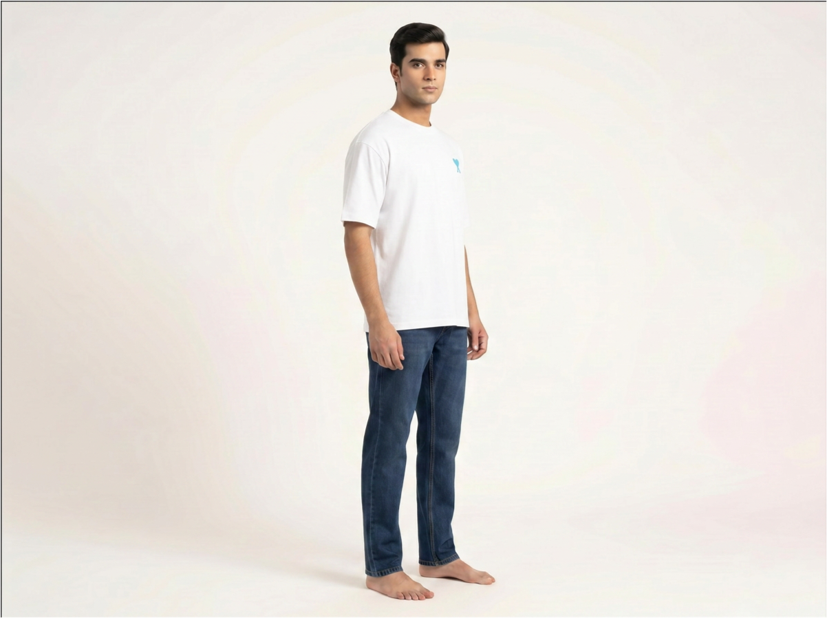 Half sleeves mens cotton t-shirt in white