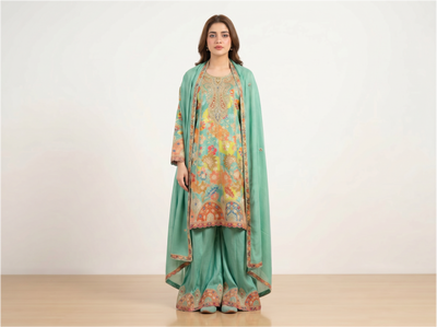 3 Piece Kurti for Women Green