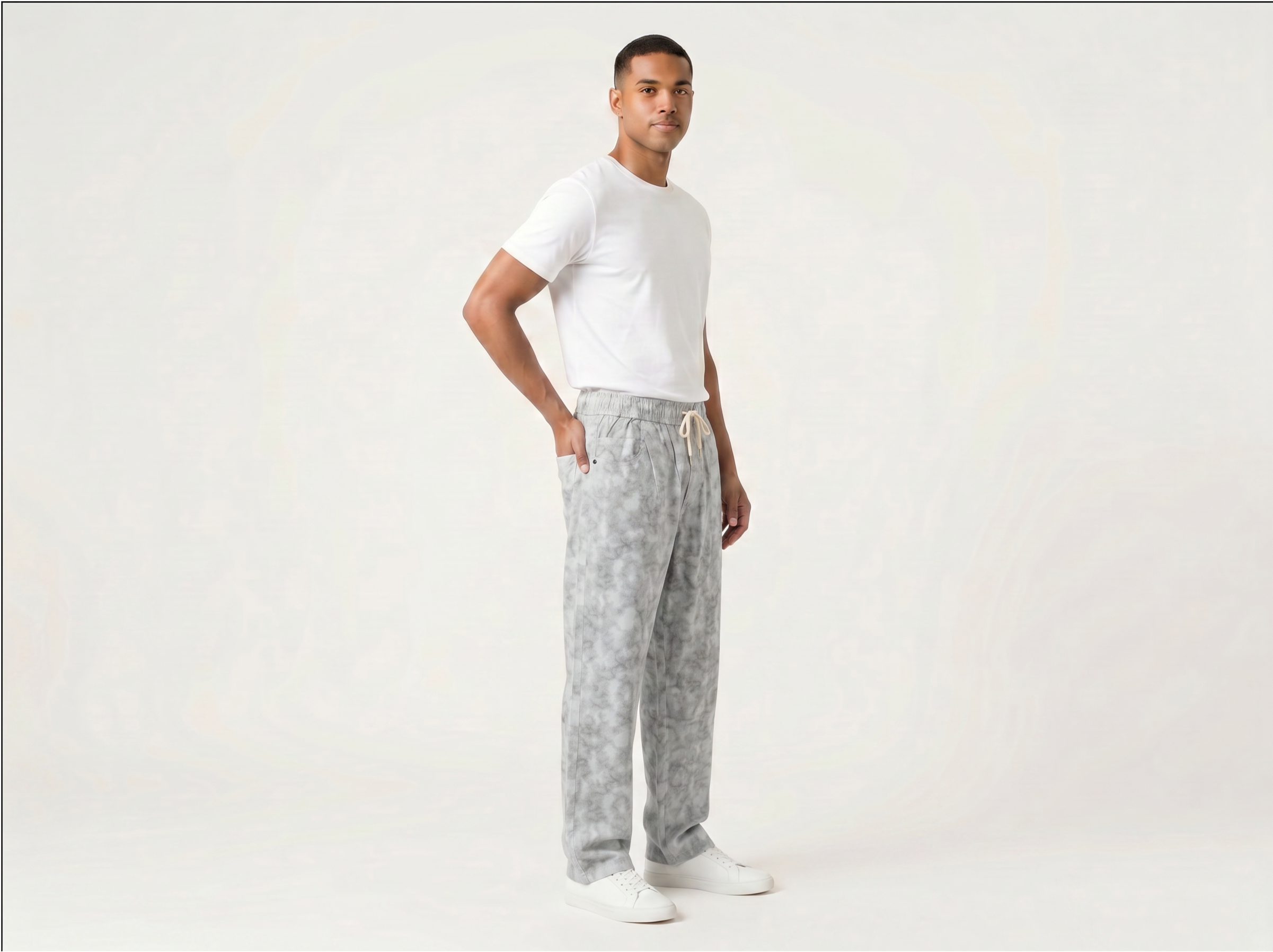 H&M Linen Print Lower for Men