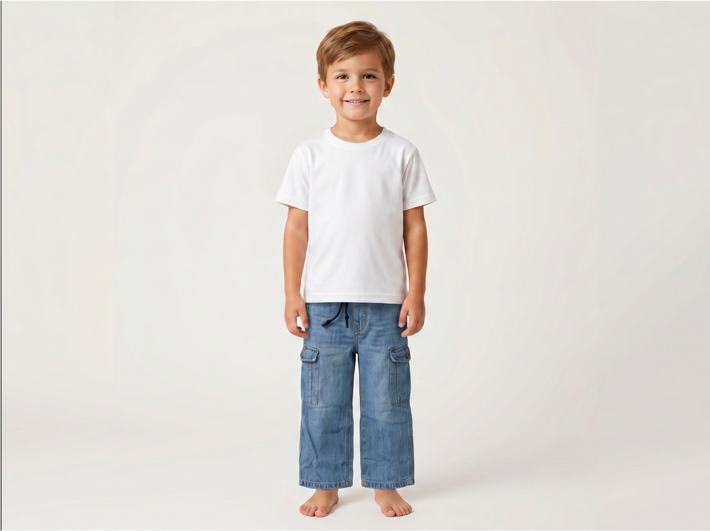 Slim Fit Blue Cargo for Kids