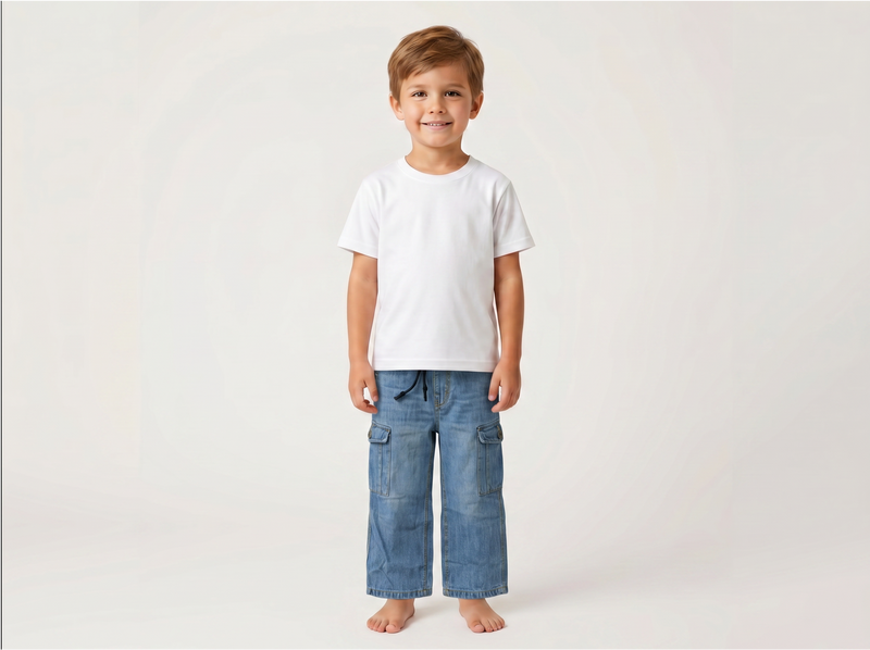 Slim Fit Blue Cargo for Kids