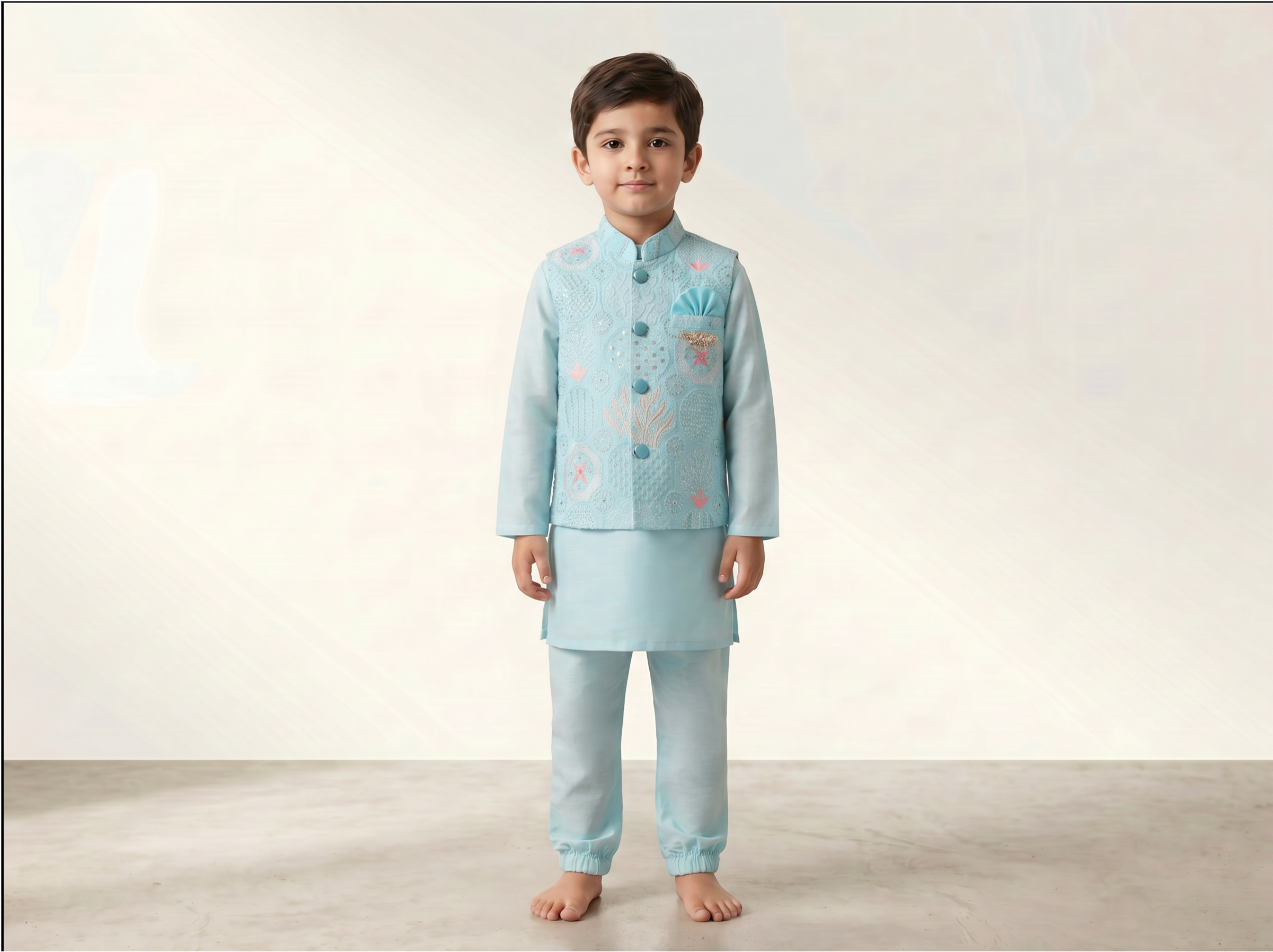 Light Blue Kurta Pajama for Kids