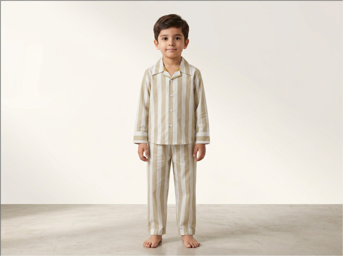 Beige Nightsuit for kids