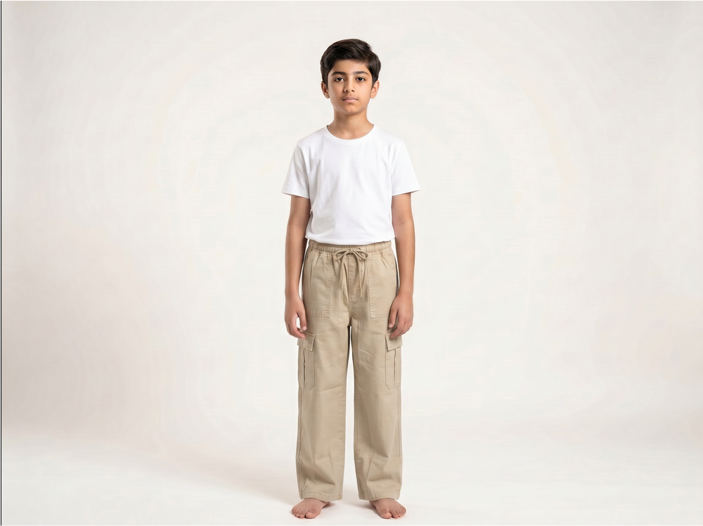 Beige Cargo pants for Boys
