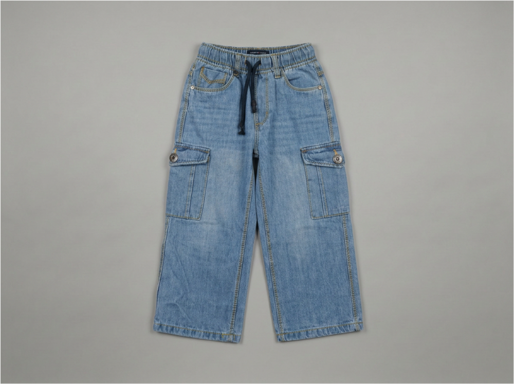 Slim Fit Blue Cargo for Kids